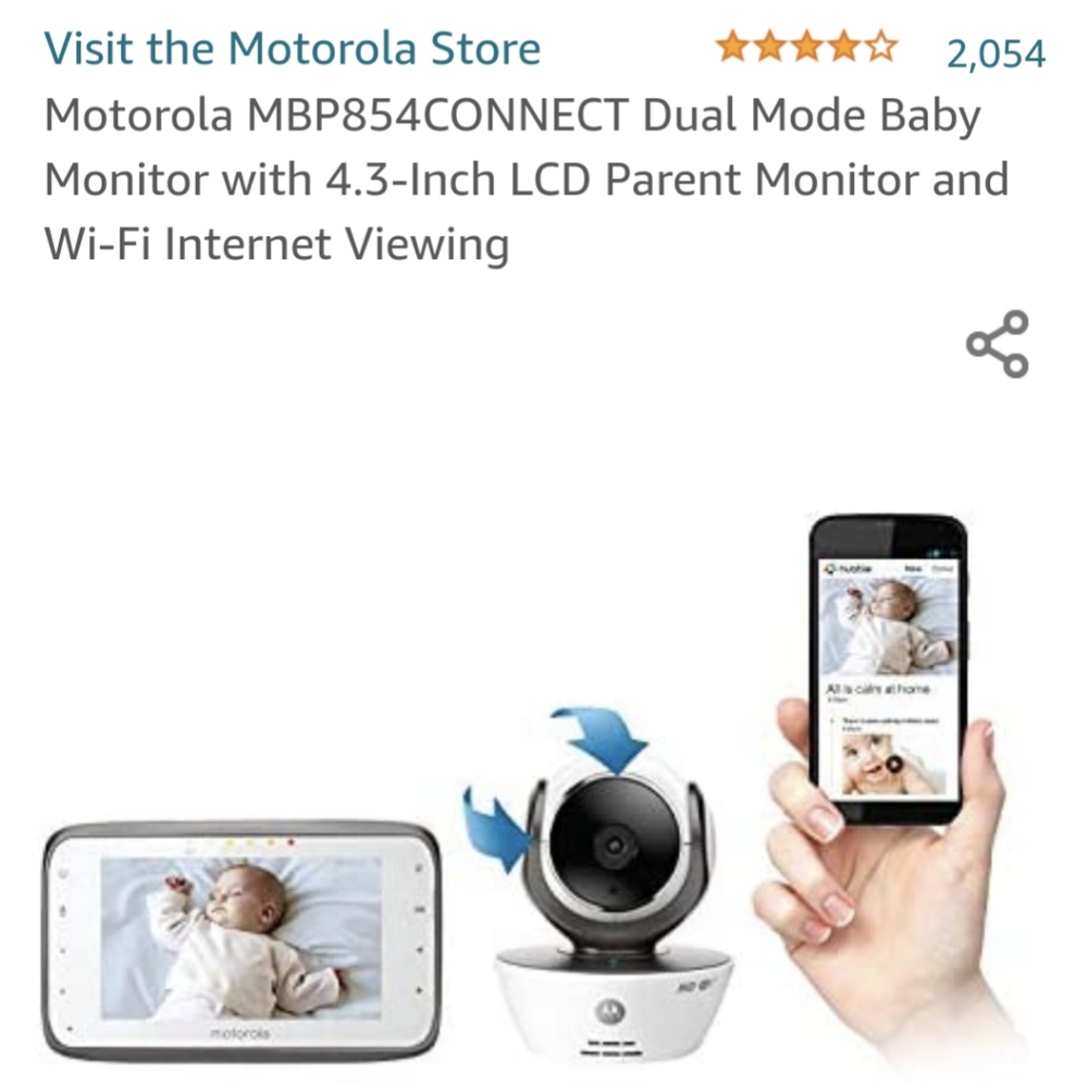 Motorola Dual Mode Baby Monitor with 4.3-Inch LCD Parent Monitor
